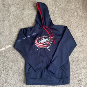 Columbus Blue Jackets Navy Hoodie with Red Details